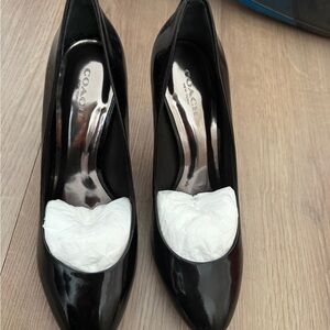 Coach Black Patent Leather Pointed Toe Pumps